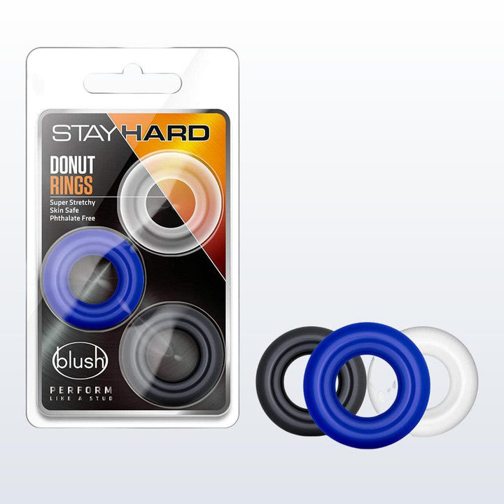 Stay Hard Donut Cock Rings (3-Pack)