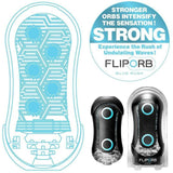 TENGA Flip Orb STRONG Reusable Penis Stroker - Blue Rush
