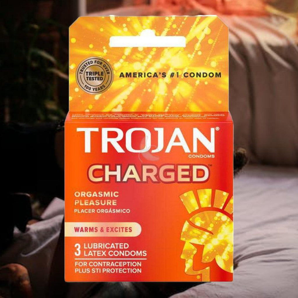 Trojan Charged Deep-Ribbed Condoms – Condomania.com