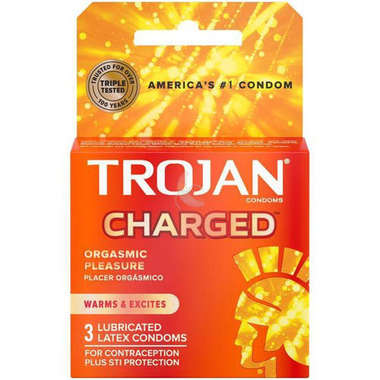 Trojan Charged Deep-Ribbed Condoms 1080