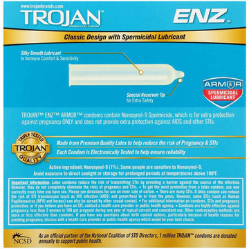 Trojan ENZ Armor Spermicidal Condoms | Extra Protection Condomania.com Trojan ENZ Armor Spermicidal Condoms | Extra Protection Condomania.com