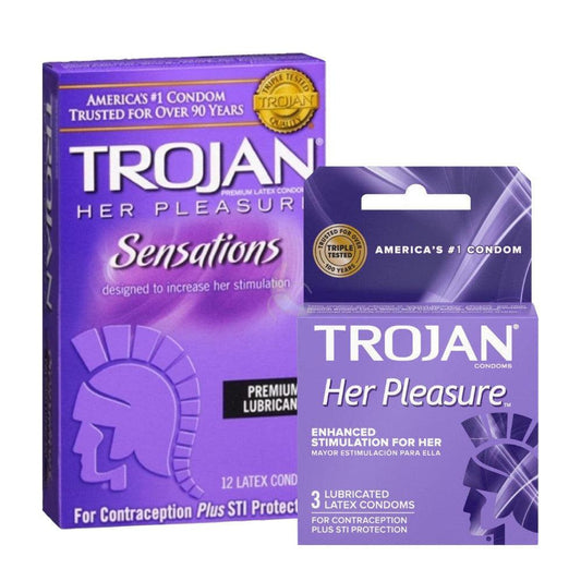 Trojan Her Pleasure Sensations Ribbed Condoms 1080