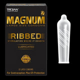 Trojan Magnum Ribbed Large Condoms 3-Pack | Spiral Texture Condomania.com Trojan Magnum Ribbed Large Condoms 3-Pack | Spiral Texture Condomania.com