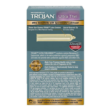 Trojan Ultra Thin Armor Condoms with Spermicide 12-Pack Condomania.com Trojan Ultra Thin Armor Condoms with Spermicide 12-Pack Condomania.com