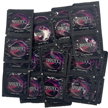 trustex lubricated latex condoms Trustex Flavored Lubricated Latex Male Condoms 3pk chocolate mint vanilla  banana main image 1