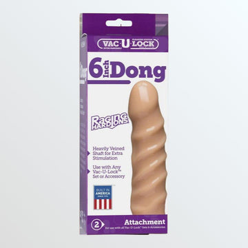 Vac-U-Lock 6" Raging Hard-On White Dildo  Condomania.com