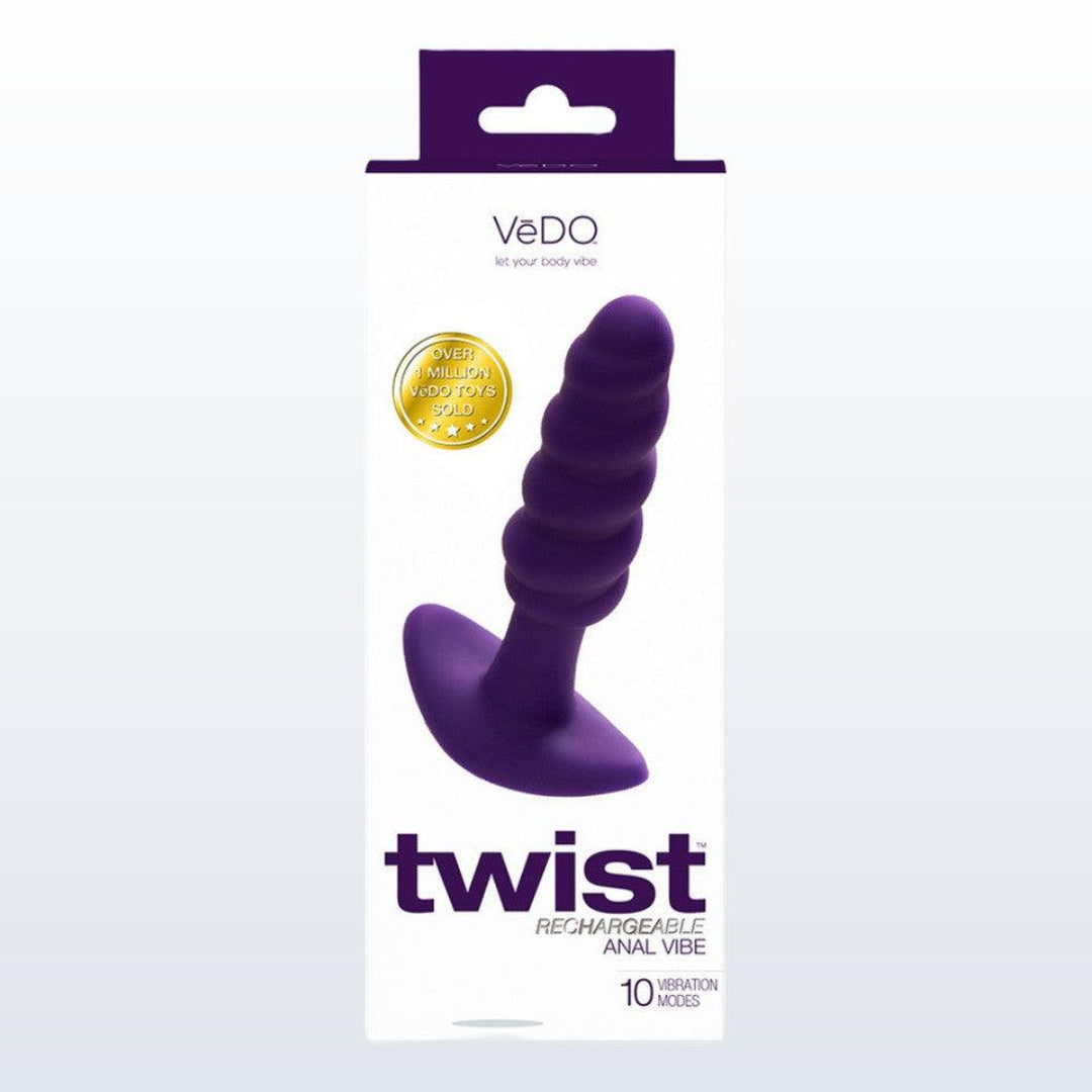 VeDO Twist Plug VIbrating Butt Plug - Purple