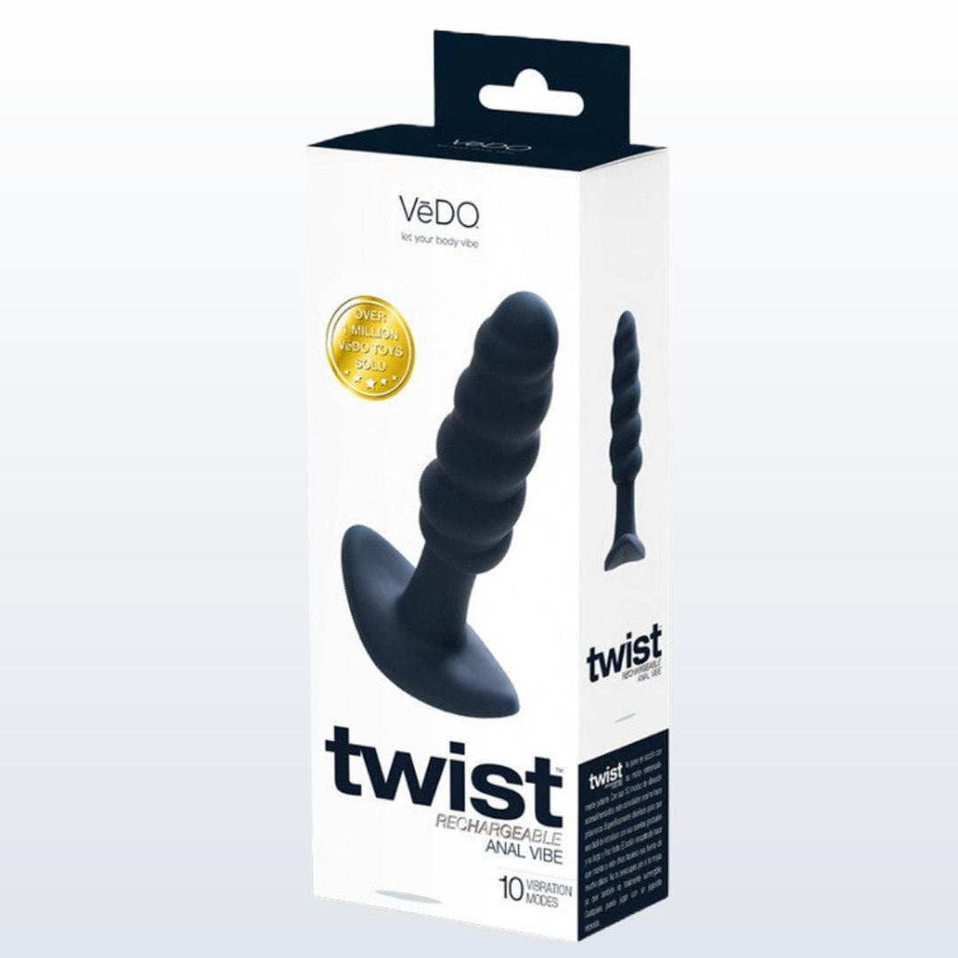 VeDO Twist Plug Vibrating Butt Plug Black - Waterproof Condomania.com VeDO Twist Plug Vibrating Butt Plug Black - Waterproof Condomania.com