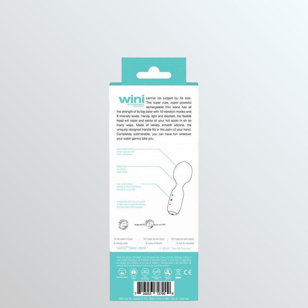 VeDO WINI Mini Vibrator Wand - Turquoise